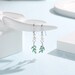 Blue Rose CZ Leaf Earrings