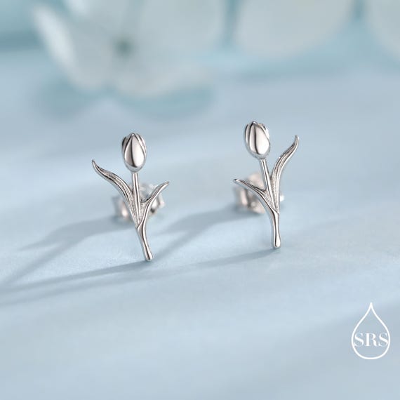 Orecchini A Tulipano In Argento Sterling 925 – Placcato Oro Rosa – Gioiello Donna Ipoallergenico