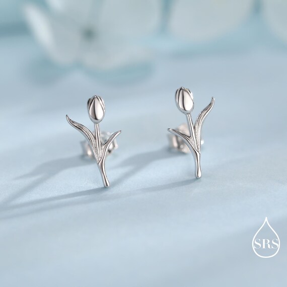 Orecchini A Tulipano In Argento Sterling 925 – Placcato Oro Rosa – Gioiello Donna Ipoallergenico