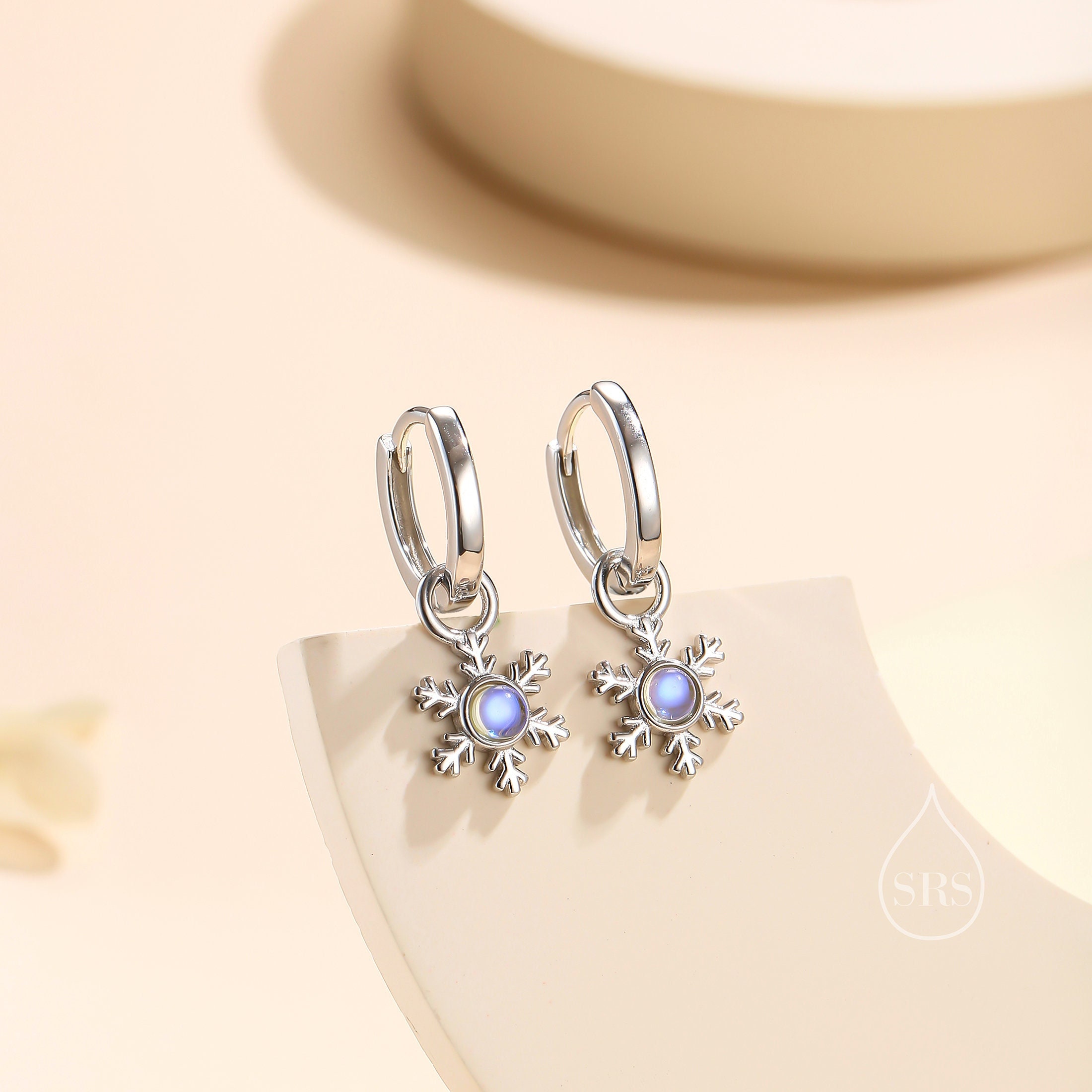 TIZU 925 Orecchini di pietra di luna in argento sterling per donne ragazze gioielli regalo