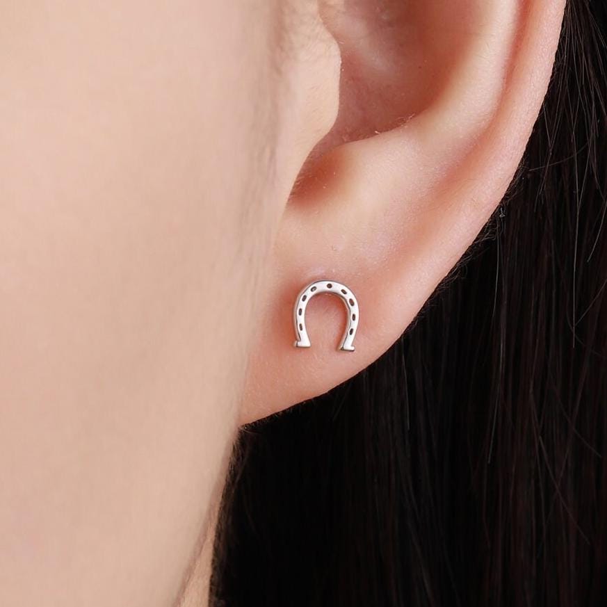 Orecchini a forma di cavallo in argento sterling, regalo