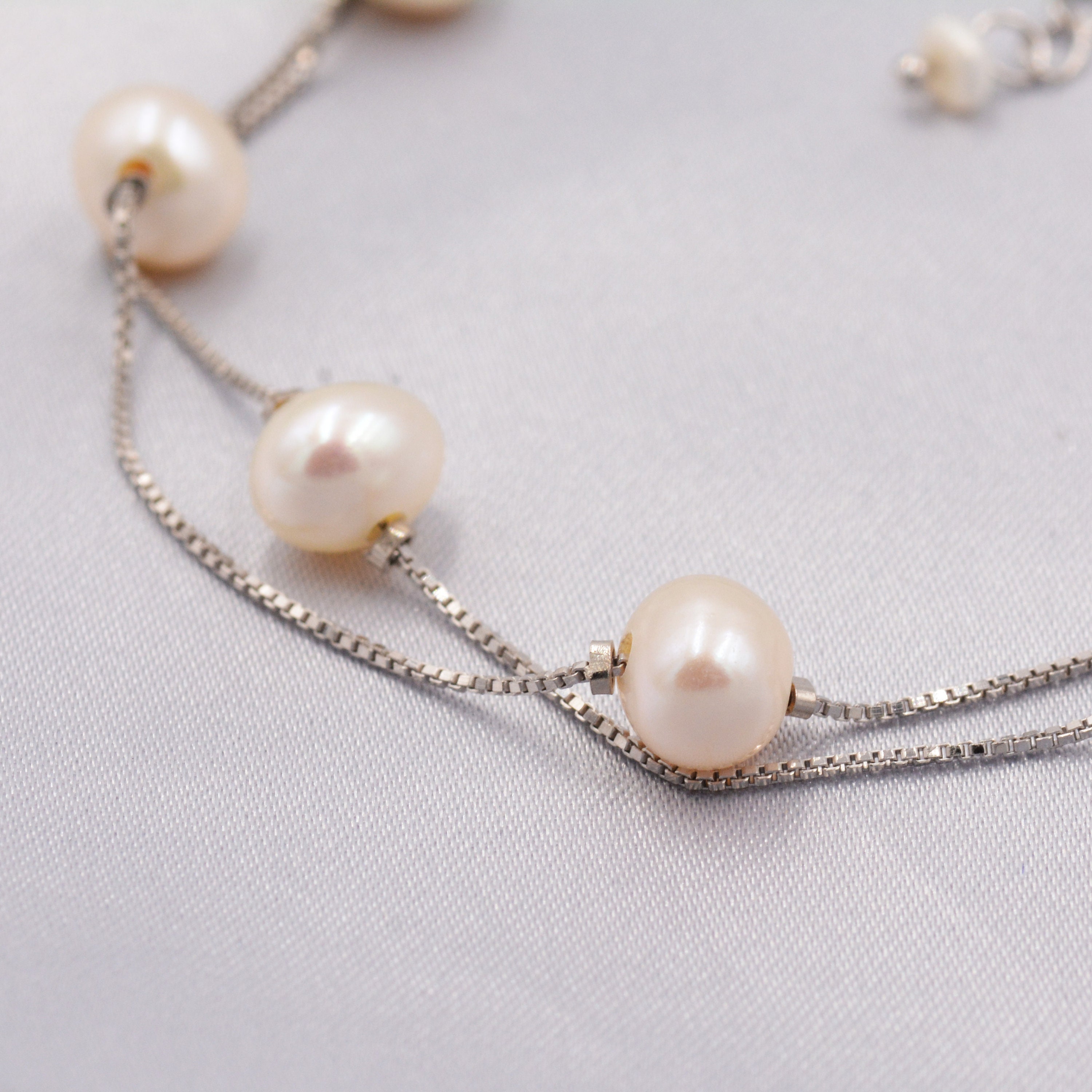 sterling silver 26 pearl bracelet