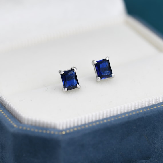 Gemma 21 x 28 MM Blu Turchese, Perle & Zaffiro Orecchini 925 Argento