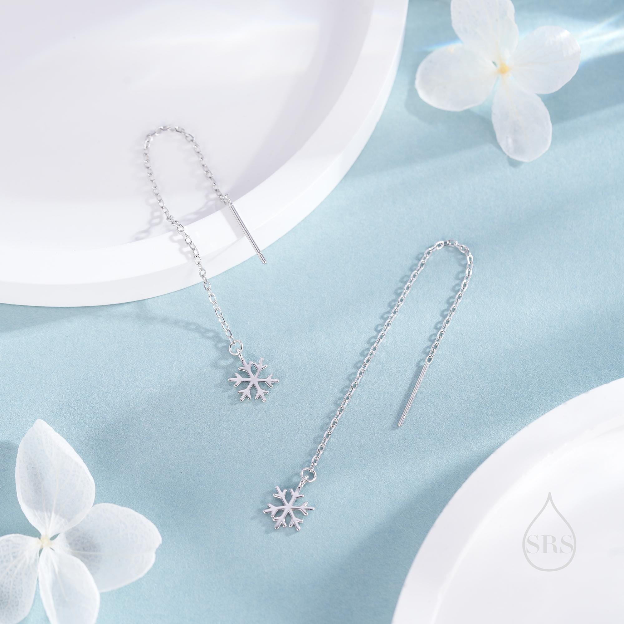 Pandora Charm da donna a forma di fiocco di neve, in argento 925, con zirconi blu taglio