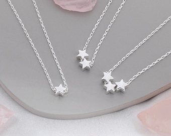 Extra Tiny Star Necklace in Sterling Silver, Custom Necklace, Adjustable Length, Extra Small Pendant, 16 inch to 18 inch