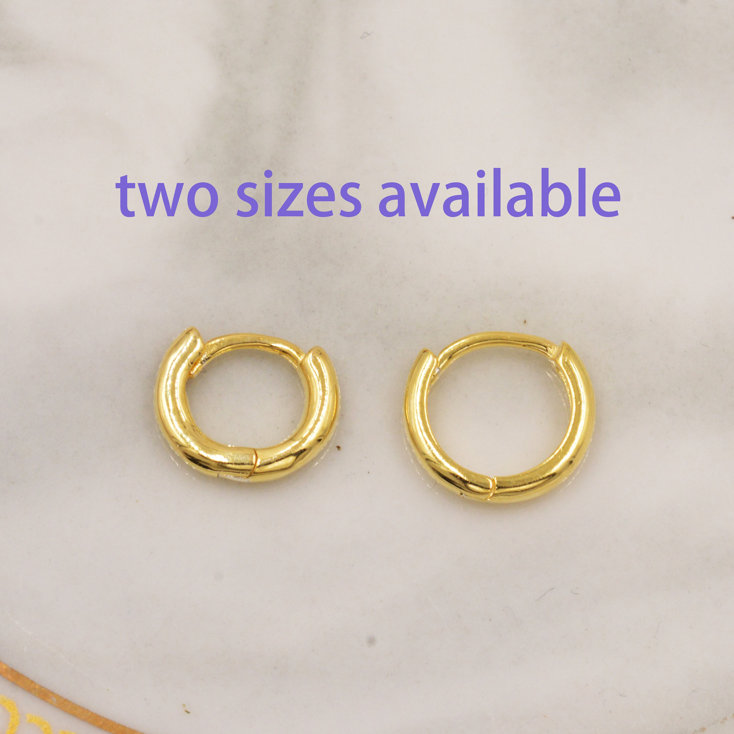 Minimalist Huggie Hoops in Sterling Silver 6mm and 8mm Etsy