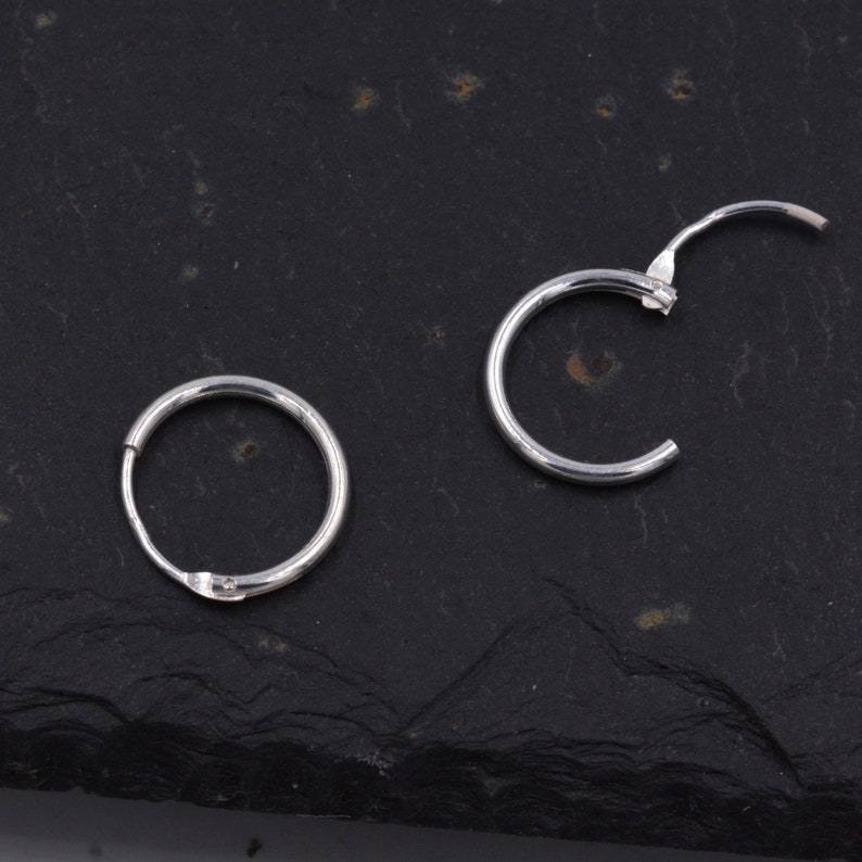 Geometric Small and Large Circle Hoop Earrings in Sterling - Etsy UK