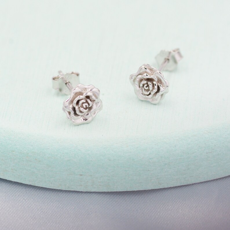 The Rose Earrings in Silver