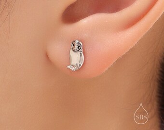 Orecchini Gufo in Argento Sterling 925 con Cubic Zirconia per Ragazze/donna