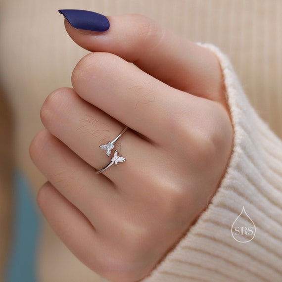 14k Gold & Diamond Butterfly Ring – Sabrina Design