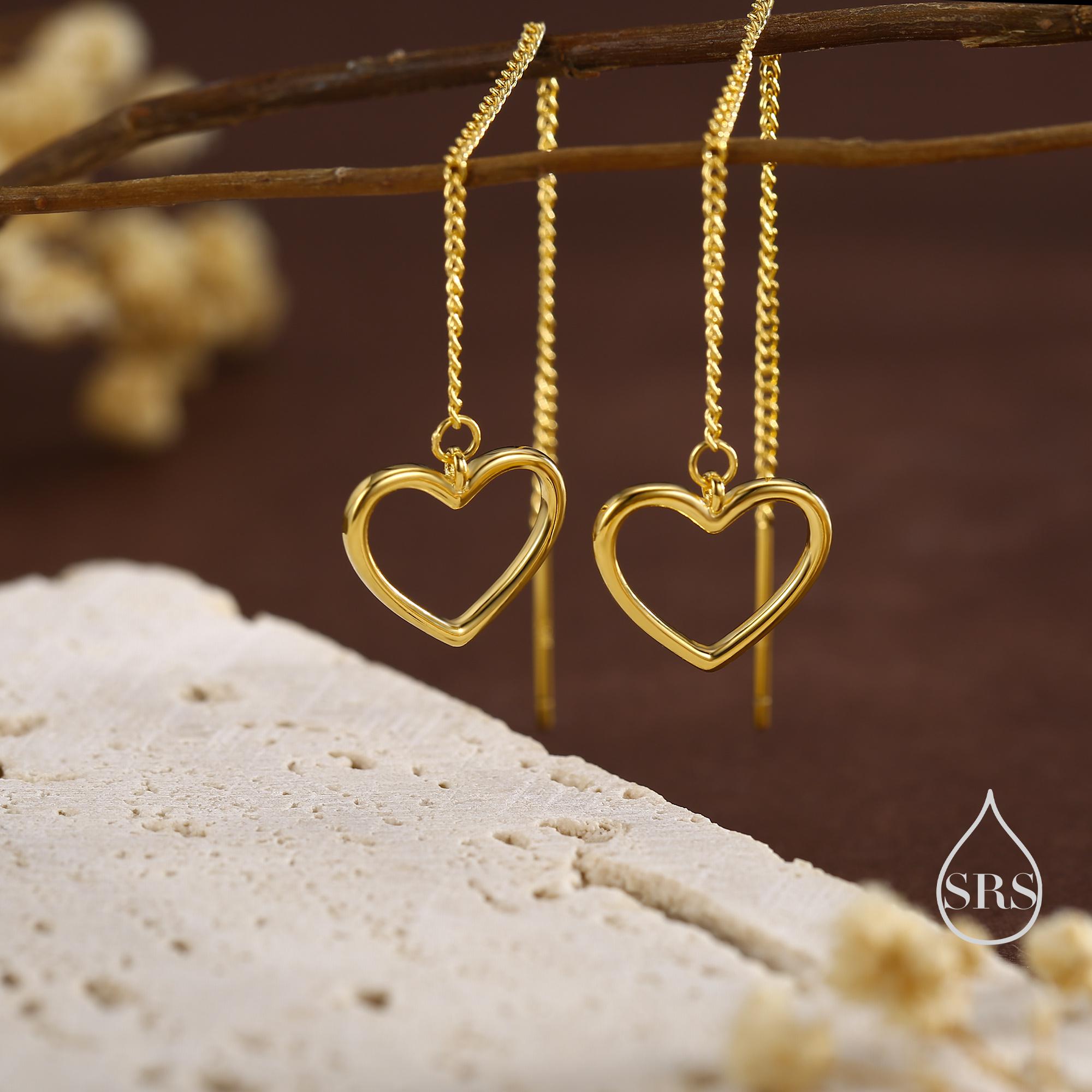 Orecchini A Perno In Argento Sterling Con Cuore Aperto E Orecchini A Perno In Argento Sterling Con Cuore Aperto E