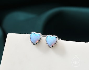 Orecchini In Argento 925‰ Opale Di Fuoco Blu - Foto 4