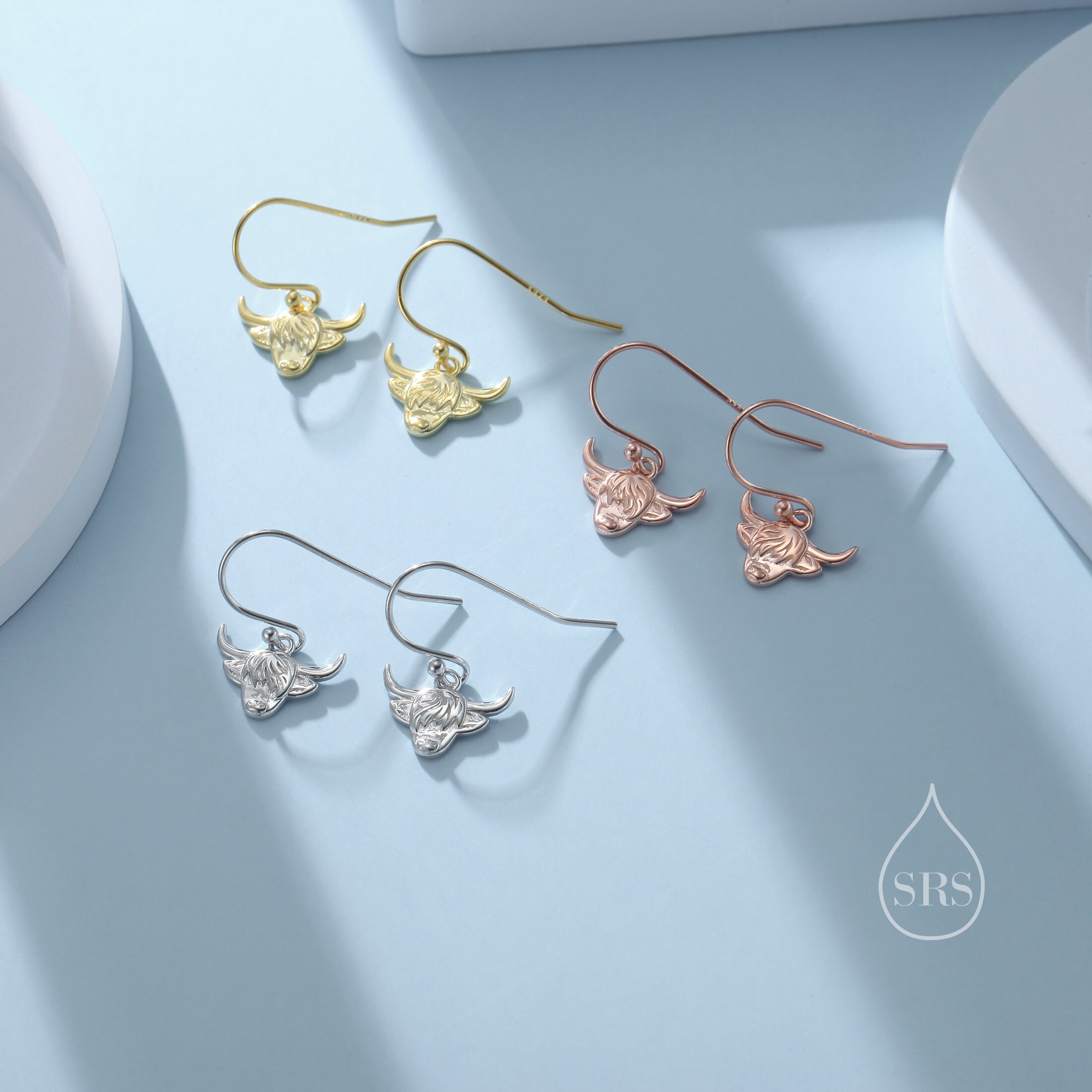ONEFINITY Orecchini a forma di elefante, in argento Sterling 925