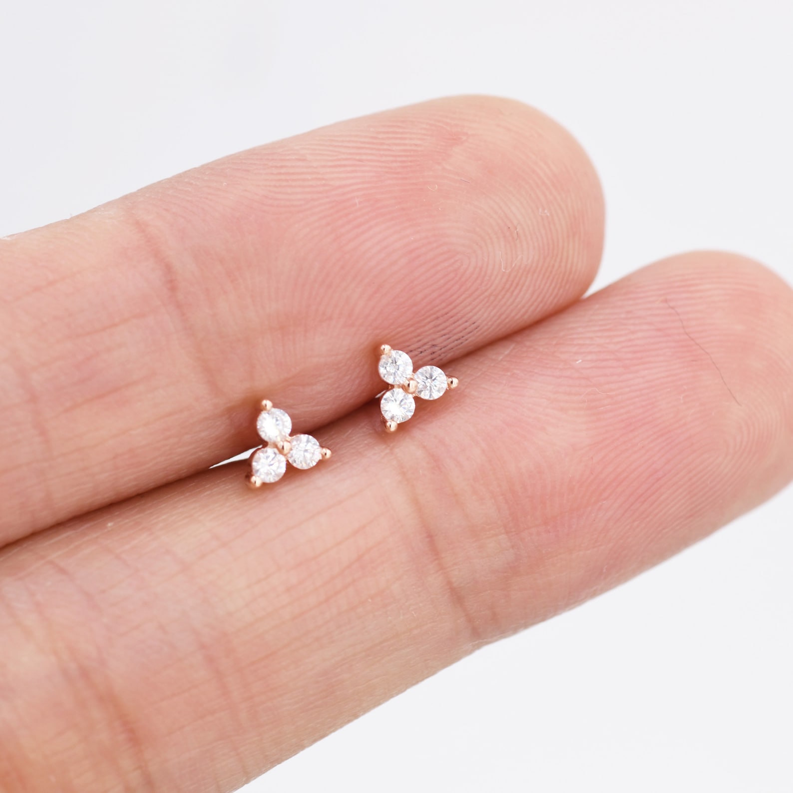 Earrings 3 - Tiny Standing Ring Earrings main image 0