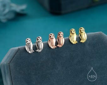 KINGWHYTE Orecchini A Gufo In Argento 925 Con Cristalli CZ, Gioielli Animalier Per Donne E Ragazze, In Confezione Regalo