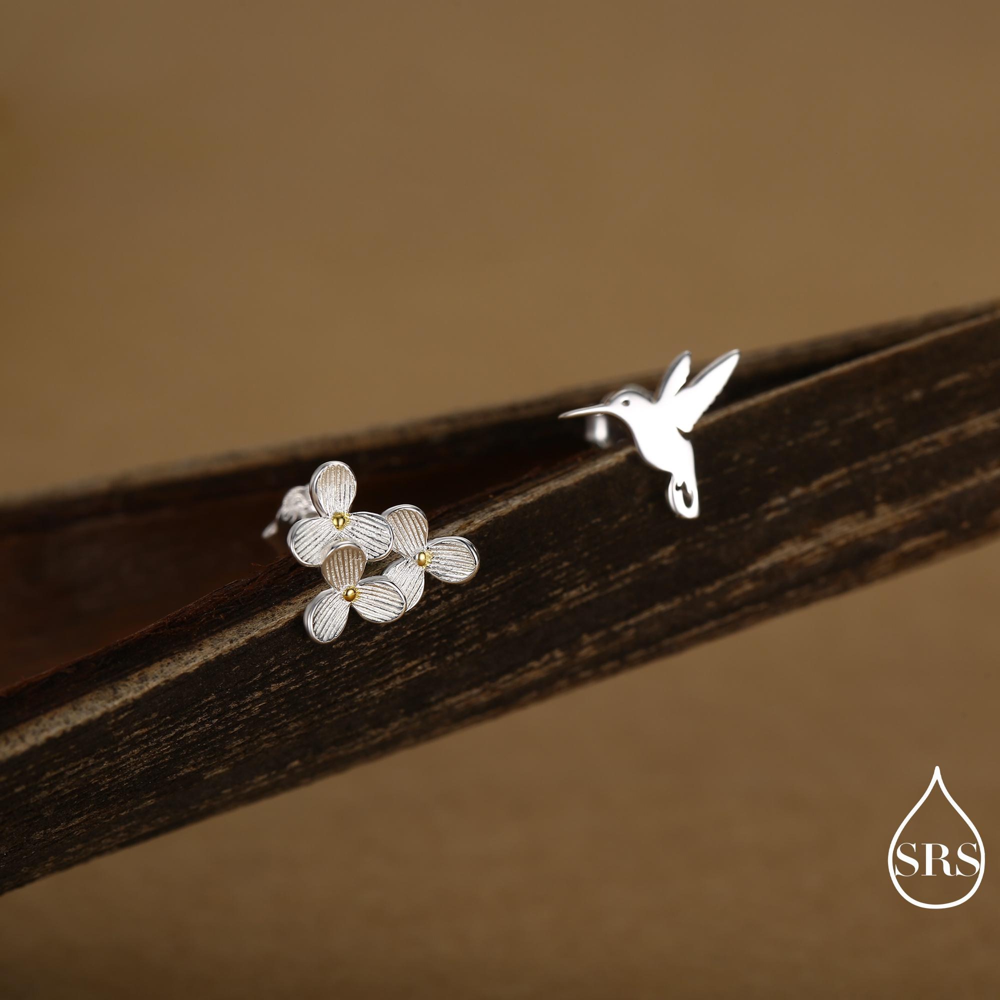 BONSNY Blue Hummingbird Acrylic Dangle Earrings - Hypoallergenic Novelty Jewelry Gift For Women
