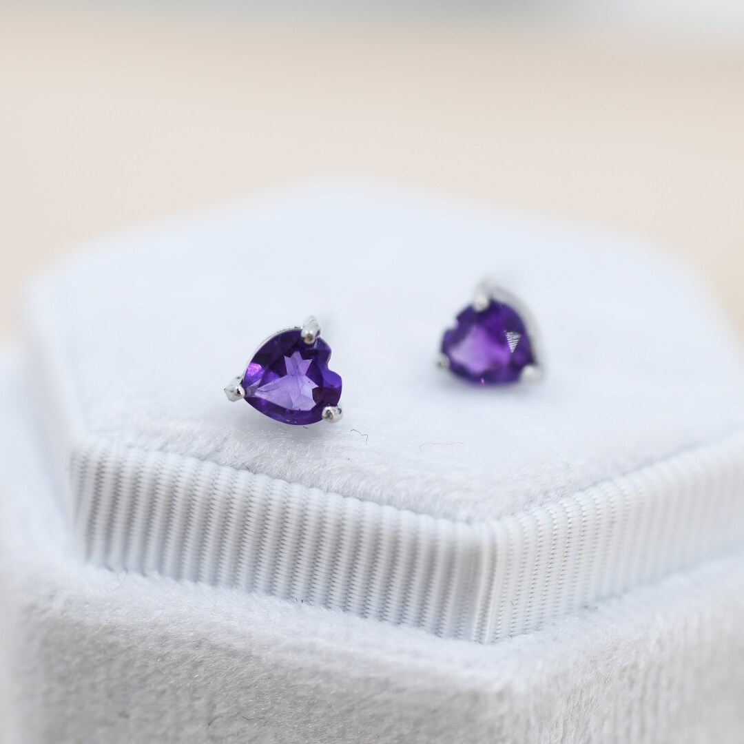 [COLD FRAME] ☆ / VERY VINTAGE LILAC QUARTZ HEART EARRINGS VERY VINTAGE LILAC QUARTZ HEART EARRINGS