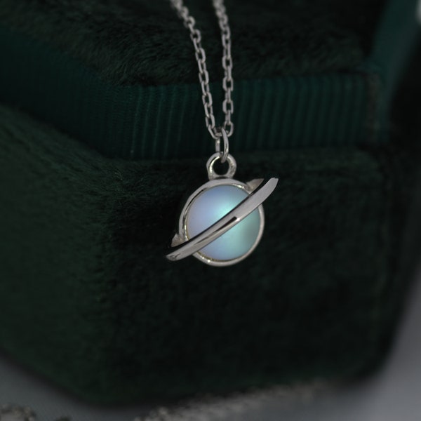 Carved Stone Planet Necklace main image 0