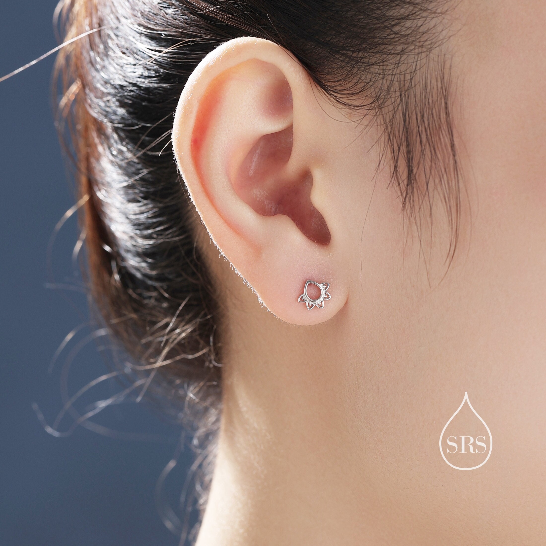 Pendientes De Gota Con Filigrana En Baño De Oro Blanco De 18k - Estilo Vintage Elegante, Cierre De Clip