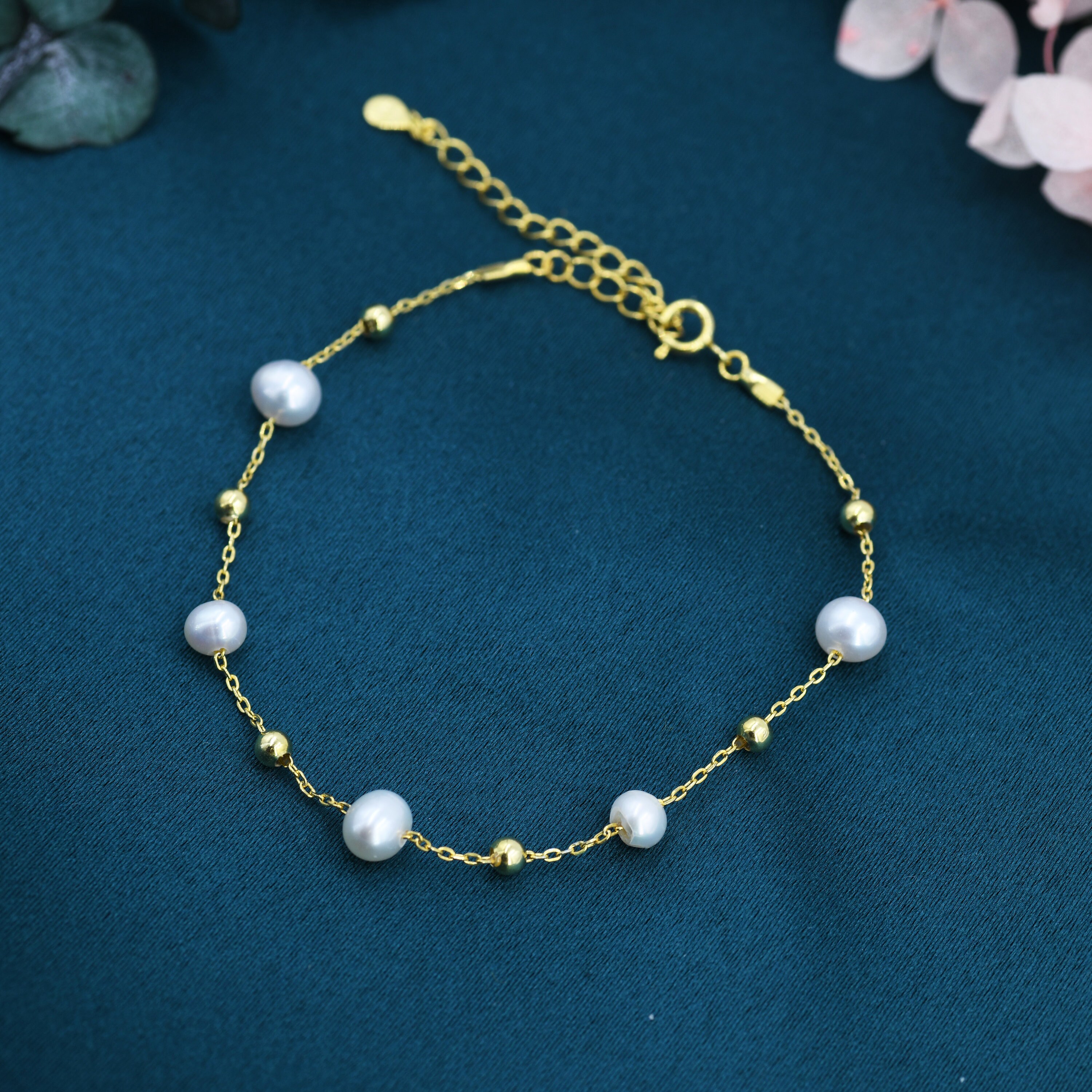 ブレスレット Twist Pearl Bracelet #9904 Pearl and Twisted Silver Wire Bracelet - Etsy