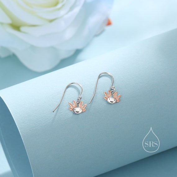Orecchini Axolotl In Argento 925, Design Animale, Regalo Per Amanti Degli Axolotl, Con Confezione Regalo E Panno - 2