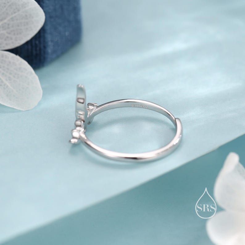 Sterling Silver Dragon Dainty Ring image 5