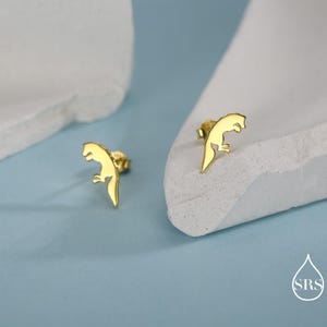 Springende Fuchs-Ohrstecker aus Sterlingsilber, springende Fuchs-Ohrringe, Gold- oder Roségold-Finish, Natur inspirierte Tierohrringe Bild 6
