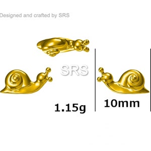 Snail Stud Earrings in Sterling Silver, Cute Snail Earrings, Silver Animal Earrings, Nature Inspired Jewellery image 10