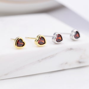 Firefly | Red Crystal Heart Earrings main image 1