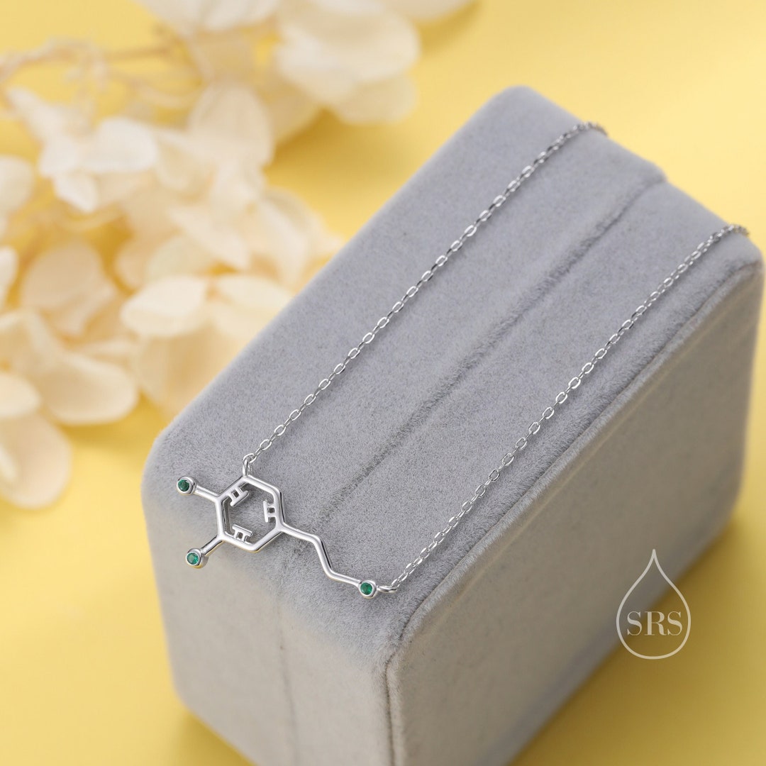 Serotonin - The Balance Pendant | Molecular Sterling Silver Necklace main image 0
