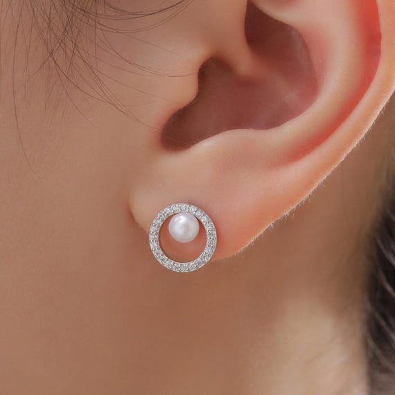 Orecchini a cerchio in argento sterling placcato oro rosa con taglio a