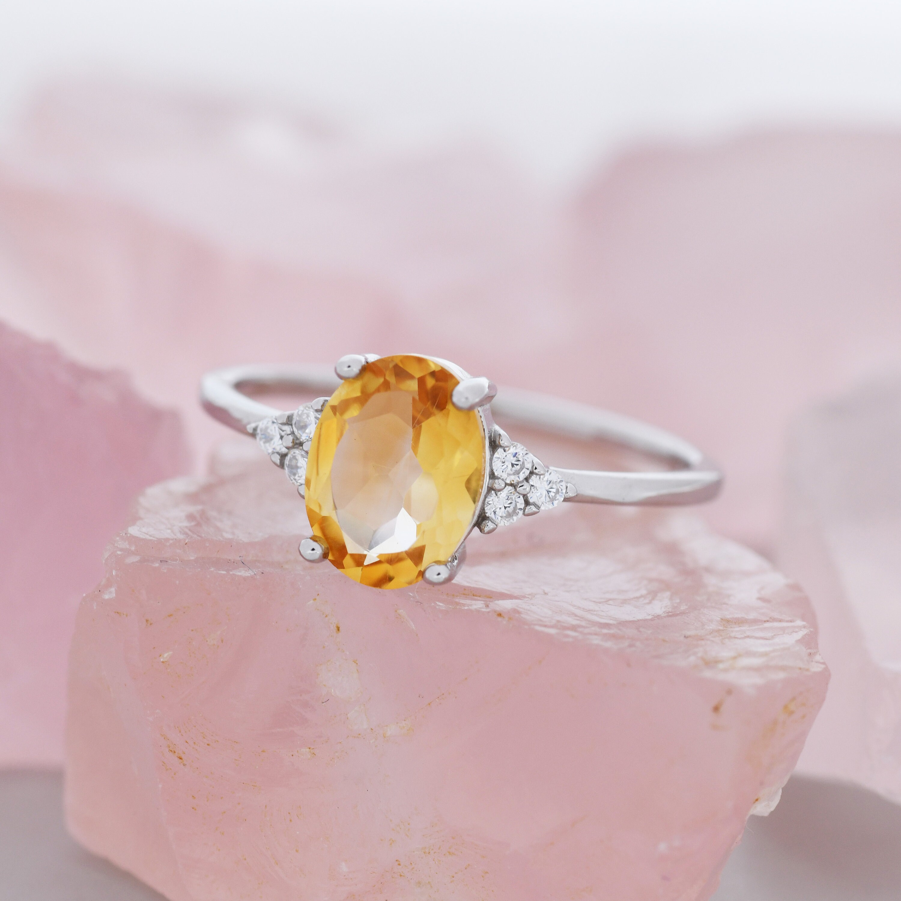 BAGUE ROTATIVE EN argent sterling 925, pierre précieuse citrine naturelle  EUR 18,86 - PicClick FR