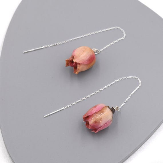 1pair Fashionable Minimalist Micro-inlaid Zirconia Flower Shaped Threader  Earrings | SHEIN USA