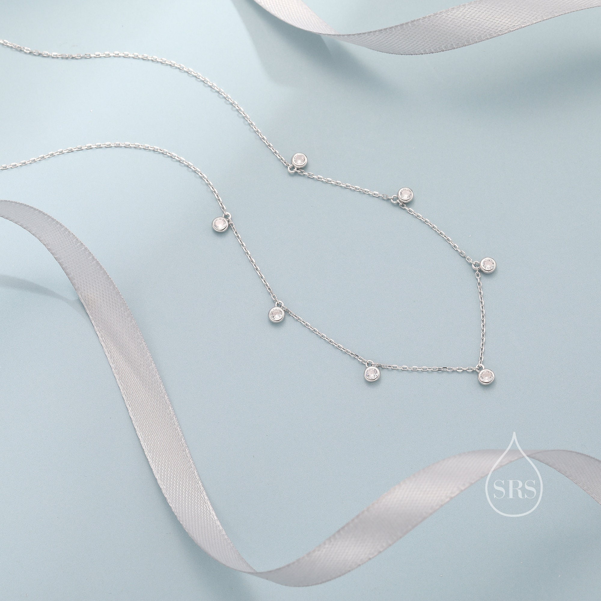 Silver dangle shop necklace