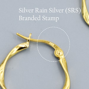 Large Mobius Hoop Earrings in Sterling Silver, Silver or Gold or Rose Gold, Large Twisted hoops, 20mm Hoops, Twist Hoops image 8