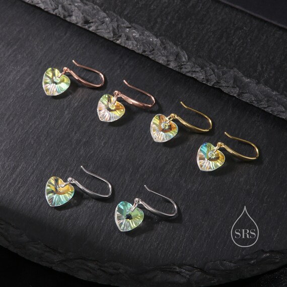VONALA Orecchini a cerchio arcobaleno in argento Sterling 925, colorati, gioielli regalo per donne, 4.4 millimeters, Argento sterling, Zirconie