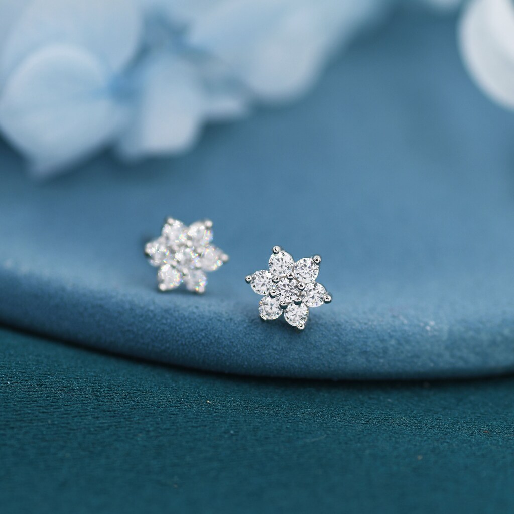 Orecchini A Stella In Argento 925: Ear Climber Con Cubiche, Regalo Perfetto Per Donne E Ragazze