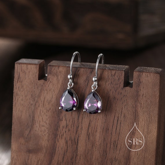 Fu You Orecchini In Argento 925 Con Opale E Zirconi Cubici - Gioielli Eleganti Per Donna, Confezione Regalo, 8x8mm, Ipoallergenici