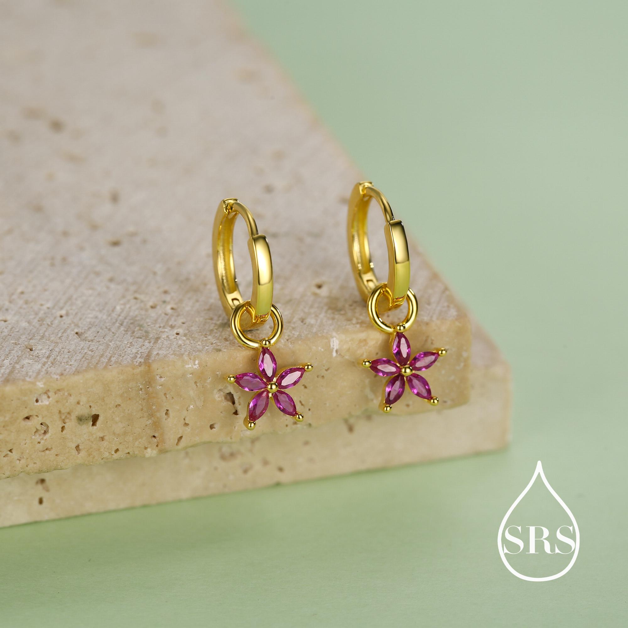 Orecchini A Cerchio Rosa Vintage – Grandi Cerchi Pendenti Geometrici