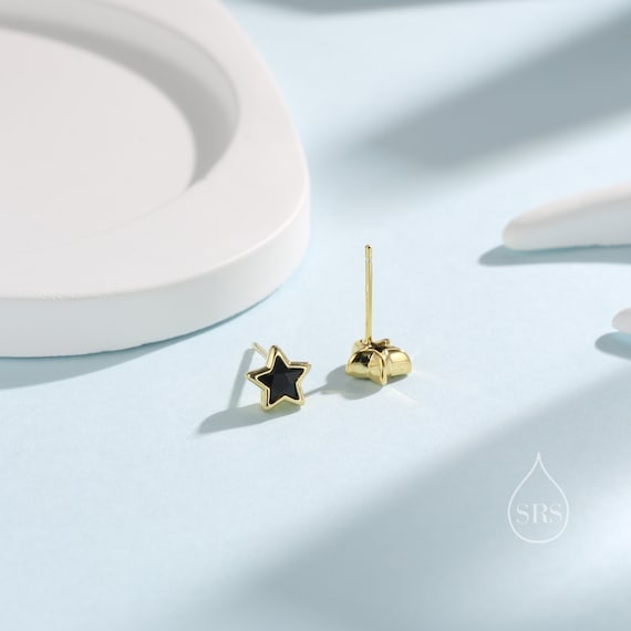 Orecchini A Stella In Argento Con CZ – 5mm, Nuovi Con Etichette