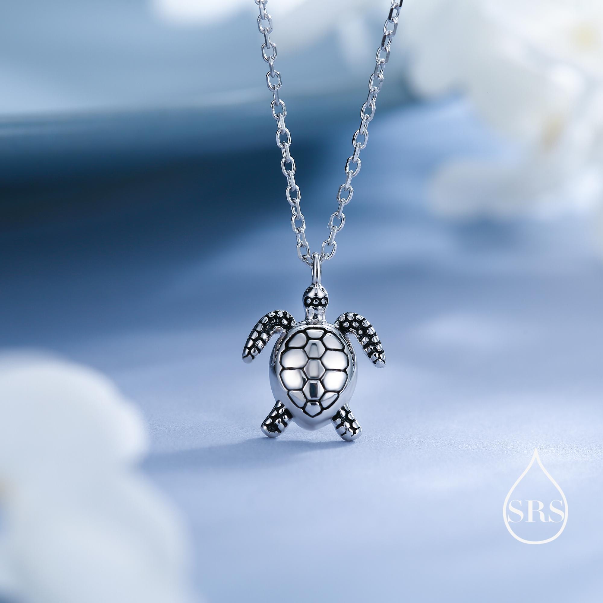 Ciondolo In Argento, Tartaruga Marina Con Zampette Mobili - Foto 6