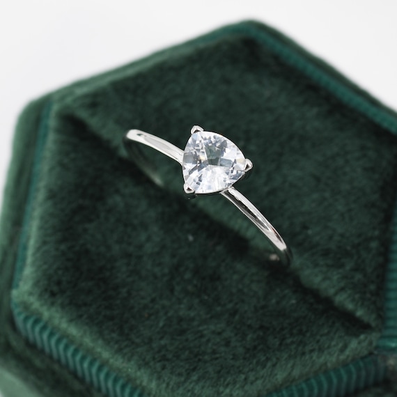Bague Magnifique En Argent 925 Sertie De Topazes Blanches - Neuf Avec étiquettes