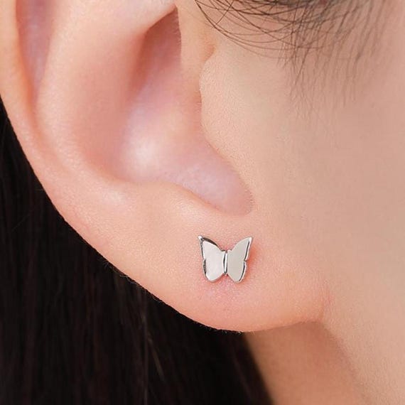 Orecchini A Bottone Libellula In Argento 925 Con Cristalli – 1,4 Cm, Confezione Regalo