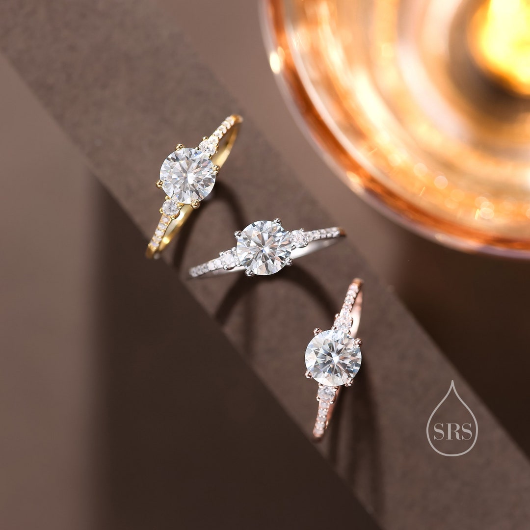 1 Carat Moissanite Platinum-Plated Ring main image 0