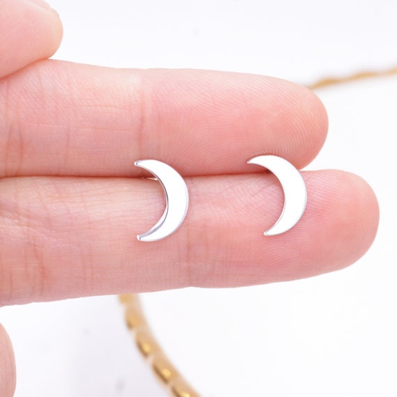 Half moon hotsell earring studs