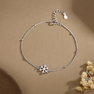 Bracciale Fiocco Di Neve In Argento 925 Con Pietra Di Luna: Gioiello Invernale Regalo Natale