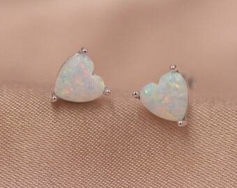 OMZBM Created Fire Opal Cute Pig Stud Earrings Sterling Silver High Polishing Small Stud Earrings Jewelry Women Girl,Rosegold Blue 