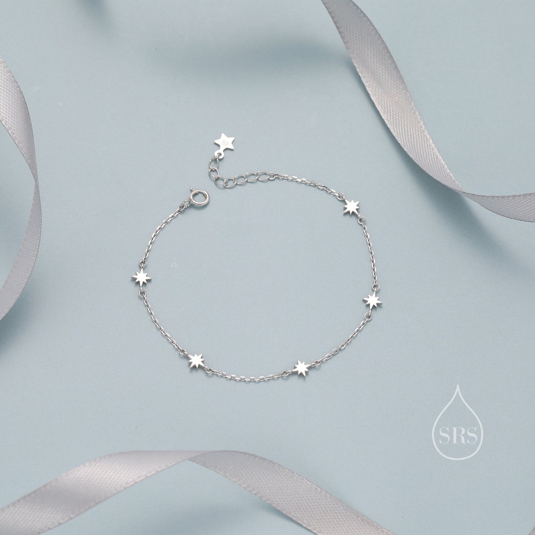 Starburst Bracelet/necklace in Sterling Silver, North Star