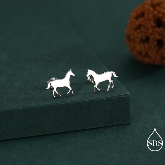 Cute Sheep Stud Earrings In Sterling Silver By Silver Rain Silver