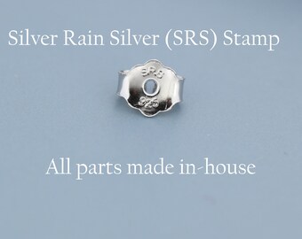 Orecchini a perno in argento sterling 925 con zirconia cubica rotonda, montatura a quattro griffe, gioielleria di alta qualà per donne | SHEIN ALIA
